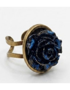 Anillo Rosa Negra de Carbón SRNN