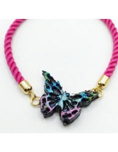 Pulsera con Mariposa de Carbón 2