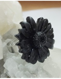 Anillo Flor de Carbón AU9 2