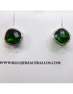 Pendiente de Plata y Piedra Verde 5280