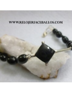 Azabache Pulsera de plata pulcruz2