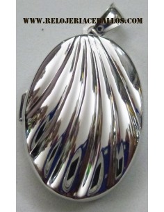 Dije o Relicario de Plata Oval FE-38