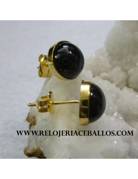 Pendiente de Azabache y oro azr3