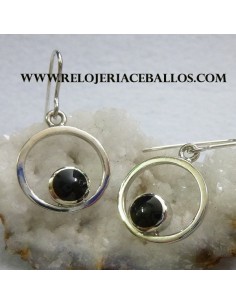 azabache pendiente de plata f-110
