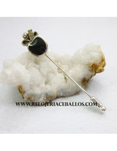 azabache alfiler de plata n-20