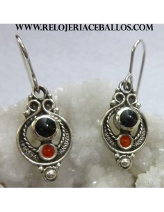 azabache pendiente de plata  F-130