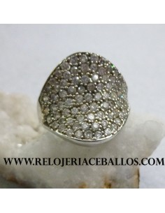 Sortija de Plata y Circonitas N 17