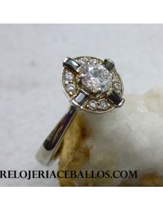 Sortija de plata con zirconitas AI22D