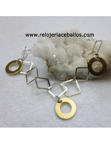 pulsera de plata bicolor x88