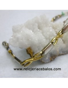 Pulsera de plata bicolor SRP