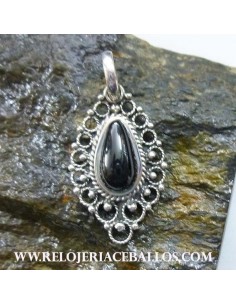 Colgante de Azabache  y plata M-90