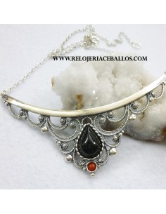 Azabache Gargantilla Artesana de Plata y Filigrana H21670