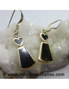 Azabache pendiente de plata ref P434