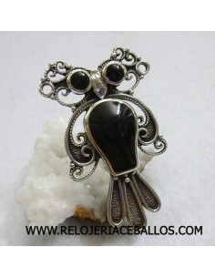 Broche de Azabache Búho G-16