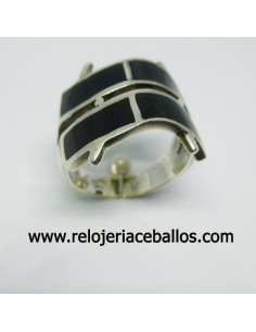 Azabache sortija  de plata ref AI93A