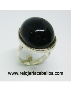 Sortija de plata con Azabache ref AZR17