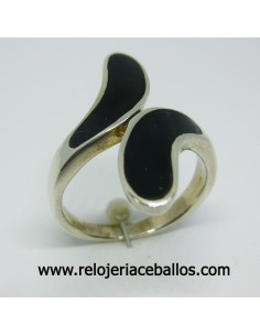 Anillo de plata con Azabache ref AN-123