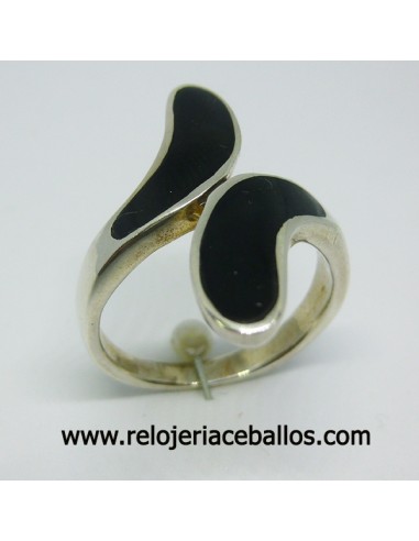 Anillo de plata con Azabache ref AN-123