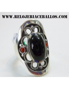 Sortija de Azabache y plata...