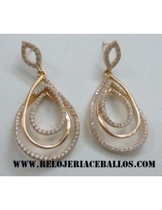 Pendiente de plata acabado chapado P0788C
