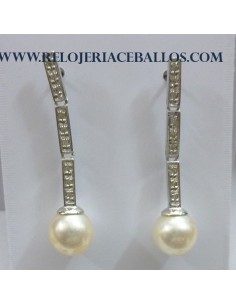 Pendiente de oro Blanco  1Z77