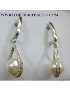 Pendiente de Oro blanco Z25C