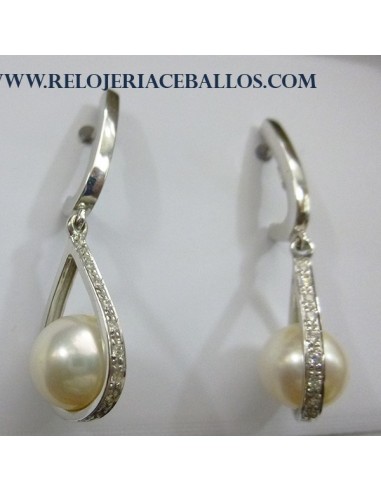 Pendiente de Oro blanco Z25C