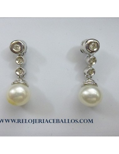 Pendiente de oro blanco 1Z79