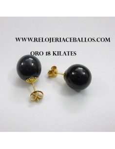 Pendiente de Azabache y oro Z89
