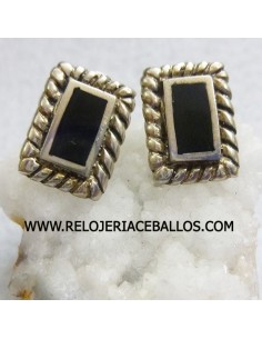 Azabache pendientes de plata ref P-186