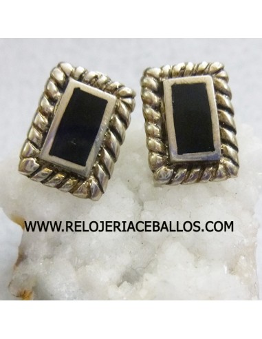 Azabache pendientes de plata ref P-186