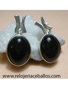 Azabache pendientes de plata PM1