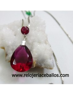 Colgante facetado  rojo ref IAH40D