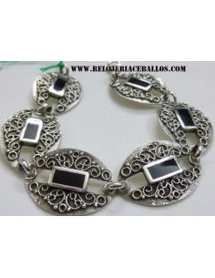 Azabache pulsera de plata  P58