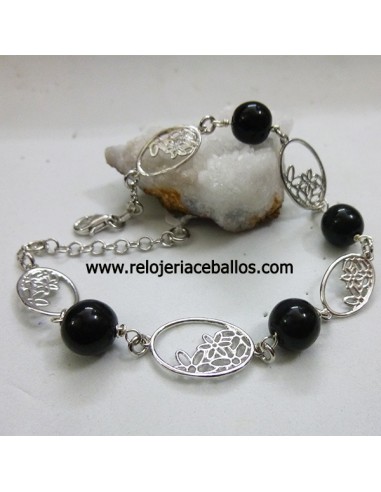 Pulsera de azabache y plata ref  PCL65
