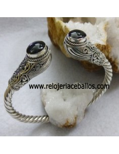 Brazalete de plata con Azabache ref 660-0052 2