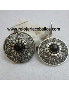 Pendientes con Filigrana y Azabache ref 620-0143