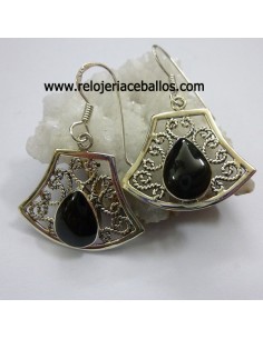 Azabache pendientes de plata ref 620-81