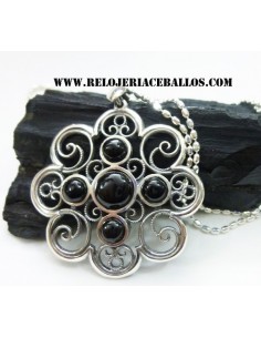 Azabache Colgante Artesano con Filigrana F02216 2