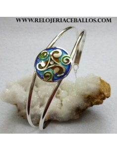 Brazalete de plata con triskel esmaltado ref L12911