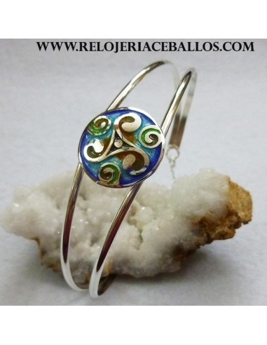 Brazalete de plata con triskel esmaltado ref L12911