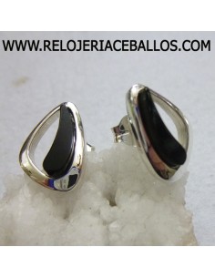 Pendientes de plata con Azabache ref T04714