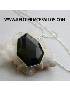 Colgante de azabache y plata T020112