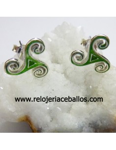 Pendientes celtas con trisquel esmaltado ref 127-0081