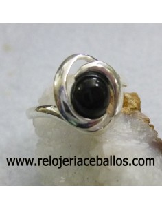 Azabache sortija de plata ref 640-38