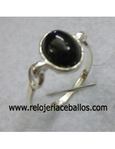 Anillo de plata y azabache ref 640-51