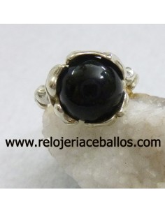 Sortija de plata con Azabache ref AZR24 2