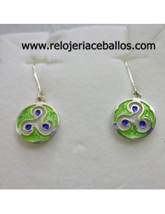Pendientes celtas esmaltados con triskel  ref EF110
