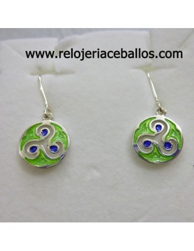 Pendientes celtas esmaltados con triskel  ref EF110