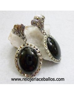 Azabache pendientes con marquesitas 5588